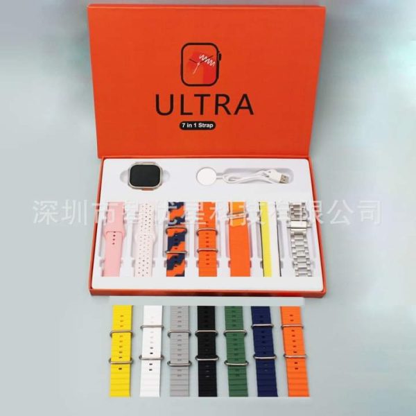 7-in-1 Ultra Smart Watch with LCD Display & Straps