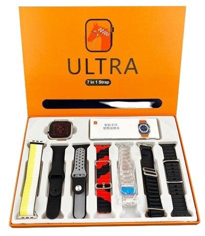 7-in-1 Ultra Smart Watch with LCD Display & Straps