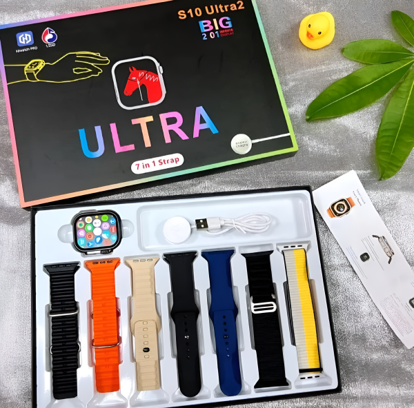 S10 Ultra 2 Smart Watch with Titanium Build & 7 Straps