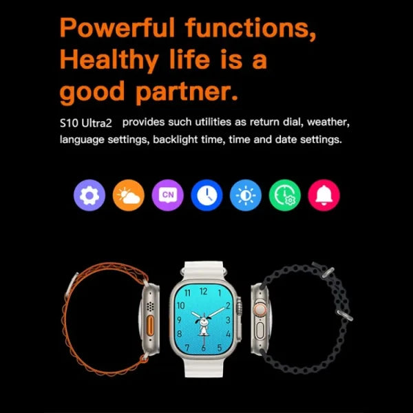 S10 Ultra 2 Smart Watch with Titanium Build & 7 Straps