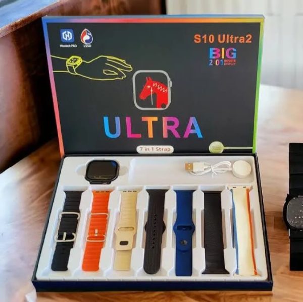 S10 Ultra 2 Smart Watch with Titanium Build & 7 Straps
