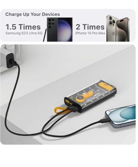 Fast Charging Cable 66W – Type-C & iPhone, Golden TPE