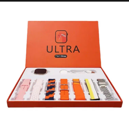 7-in-1 Ultra Smart Watch with LCD Display & Straps