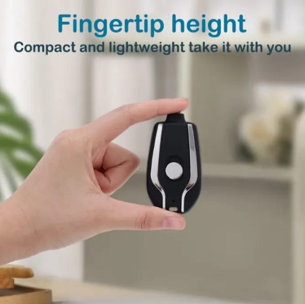 Mini Keychain Charger 1500mAh – Type-C Emergency Power Pod