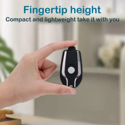 Mini Keychain Charger 1500mAh – Type-C Emergency Power Pod