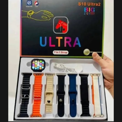S10 Ultra 2 Smart Watch with Titanium Build & 7 Straps