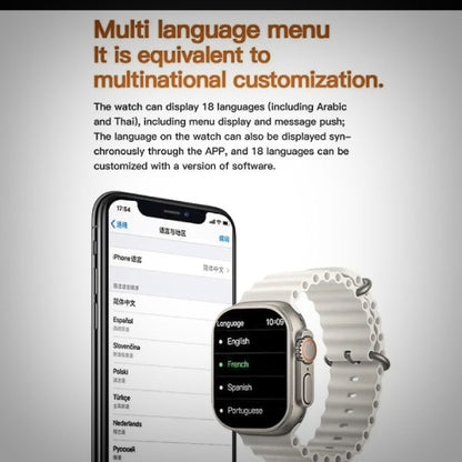 t800 1.99" Smartwatch with Titanium Case & Dual Bluetooth